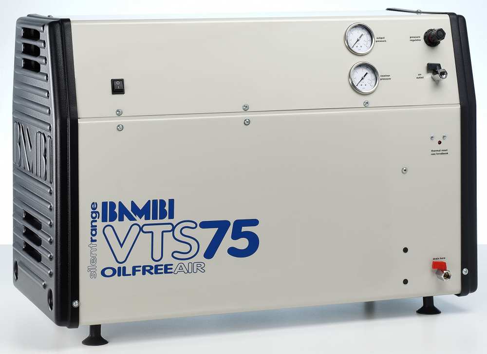 Midlands UK supplier and authorised distributor of the Bambi VTS75 air compressor range