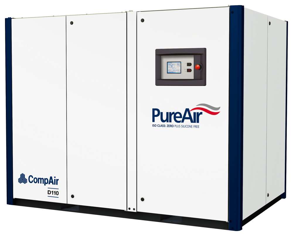 Midlands UK supplier and authorised distributor of the CompAir D110 air compressor range