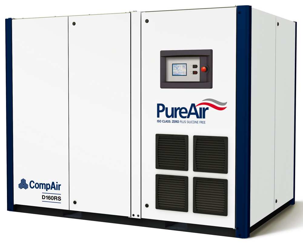 Midlands UK supplier and authorised distributor of the CompAir D160RS air compressor range