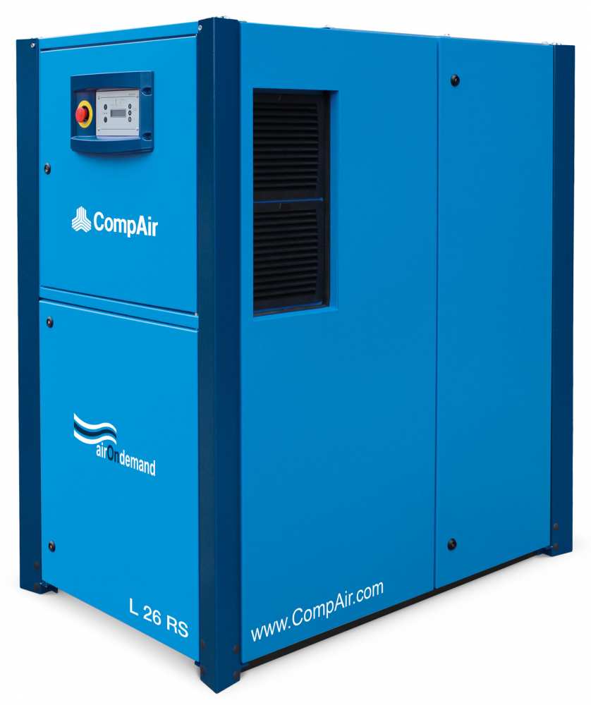 Midlands UK supplier and authorised distributor of the CompAir L26RS air compressor range