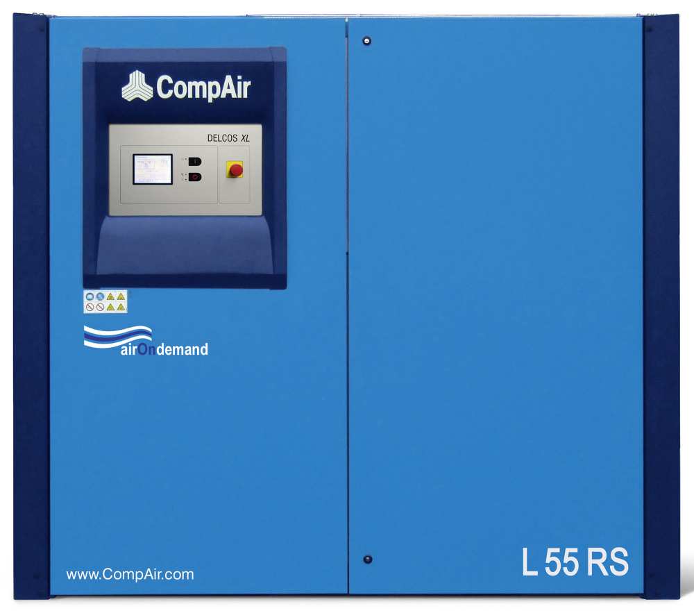 Midlands UK supplier and authorised distributor of the CompAir L55RS air compressor range