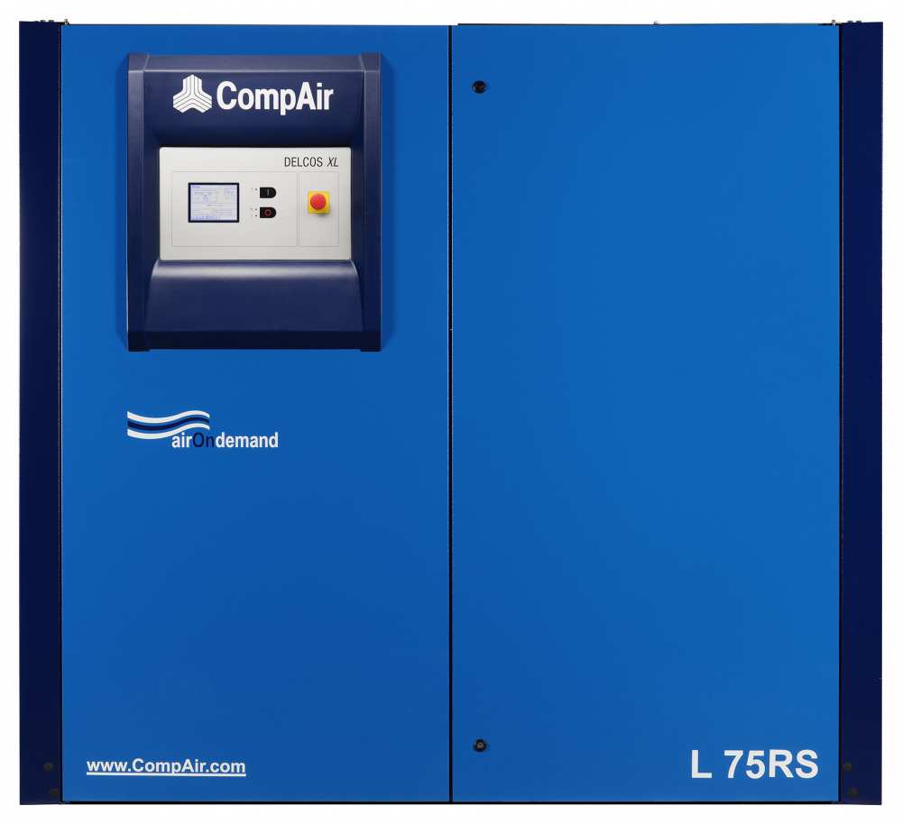 Midlands UK supplier and authorised distributor of the CompAir L75RS air compressor range