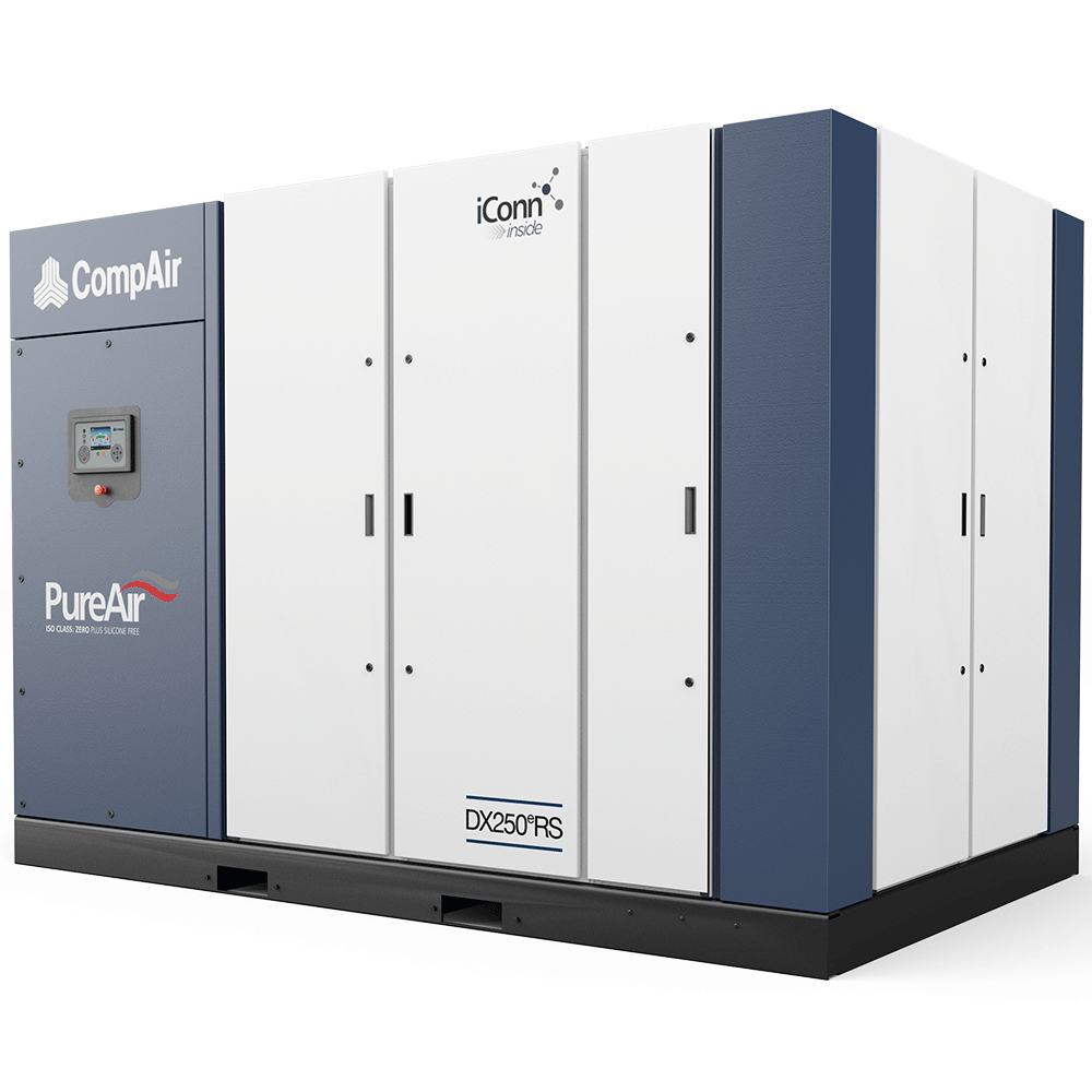 Midlands UK supplier and authorised distributor of the CompAir DX250eRS air compressor range
